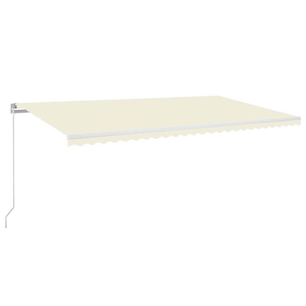 vidaXL Toldo retr&aacute;ctil manual crema 600x350 cm