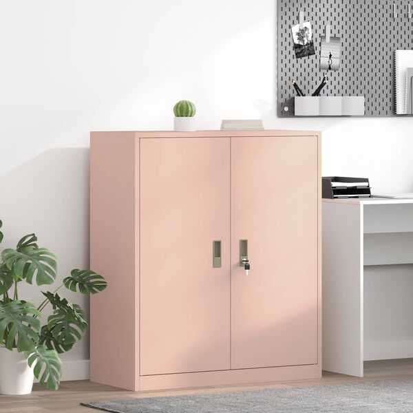 vidaXL Armario de almacenamiento Rosa 90 x 40 x 105 cm Acero