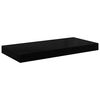 vidaXL Estante flotante de pared 2 uds MDF negro brillo 60x23,5x3,8 cm