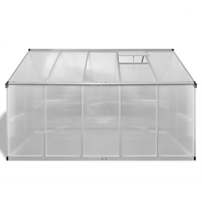vidaXL Invernadero de aluminio reforzado con estructura base 7,55 m²