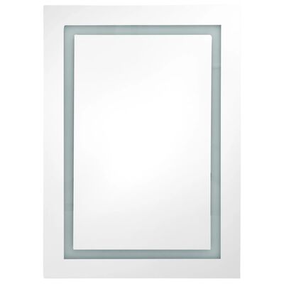 vidaXL Armario de baño con espejo y LED gris 50x13x70 cm