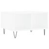 vidaXL Mesa de centro madera contrachapada blanco 60x50x36,5 cm
