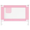 vidaXL Barandilla de seguridad cama de ni&ntilde;o tela rosa 90x25 cm