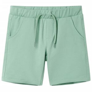 Pantalones cortos infantiles con cordón caqui claro 128