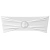 Mo&ntilde;o decorativo el&aacute;stico para sillas con hebilla 25 pzas Blanco