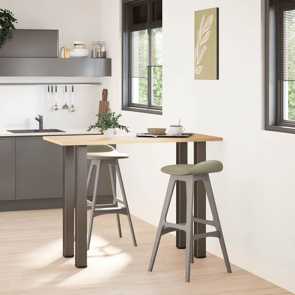 vidaXL Patas para mesa de bar 4 unidades acero natural 90-92 cm Acero