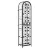 vidaXL Botellero para 73 botellas hierro forjado negro 45x36x200 cm