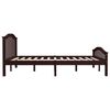 vidaXL Estructura cama sin colch&oacute;n madera pino marr&oacute;n oscuro 180x200cm