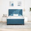 vidaXL Cama tipo Box Spring Azul Oscuro 190 x 140 cm Terciopelo