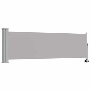 vidaXL Toldo lateral retr&aacute;ctil de jard&iacute;n gris 80x300 cm