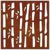 vidaXL Adorno de pared de jard&iacute;n acero corten dise&ntilde;o bamb&uacute; 55x55 cm
