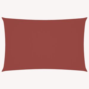 vidaXL Toldo de vela rectangular tela Oxford terracota 4x7 m