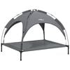 vidaXL Cama para perros con dosel antracita tela oxford y acero