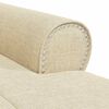vidaXL Sill&oacute;n reclinable con coj&iacute;n Crema 91 x 157 x 91 cm tela