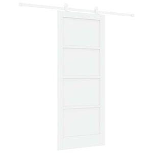 vidaXL Puerta Corredera Blanco 83 x 202 cm Madera de Pino Maciza