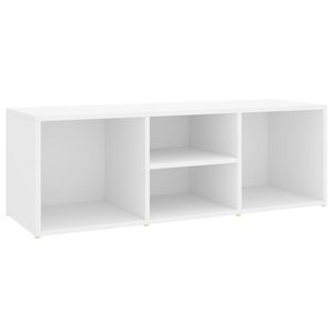 vidaXL Banco zapatero de madera contrachapada blanco 105x35x35 cm