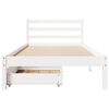 vidaXL Estructura de cama sin colch&oacute;n madera maciza blanca 90x190 cm