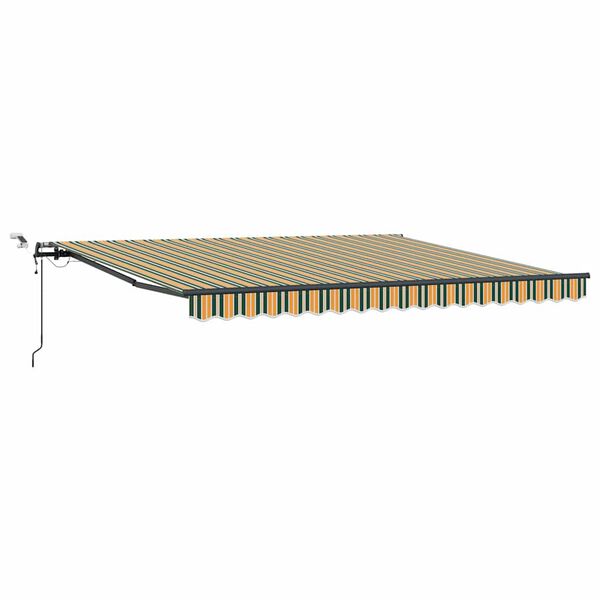 vidaXL Tela de toldo con Verde y amarillo 400 x 300 cm Poli&eacute;ster