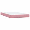 vidaXL Cama box spring con colch&oacute;n y LED terciopelo rosa 120x220 cm