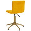 vidaXL Silla de comedor giratoria de terciopelo amarillo mostaza