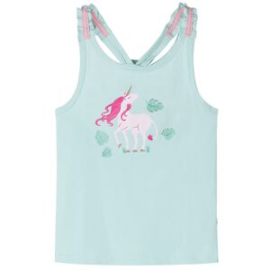 Camiseta de tirantes infantil verde menta claro 116