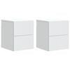 vidaXL Mesita de Noche de Pared con caj&oacute;n 2 pcs 33 x 34,5 x 40 cm