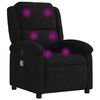 vidaXL Sill&oacute;n reclinable de masaje de terciopelo negro