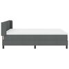 vidaXL Cama tipo Box Spring con colch&oacute;n Gris oscuro 190 x 140 cm tela