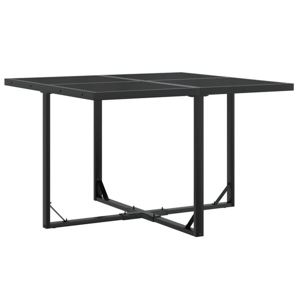 vidaXL Juego de comedor para jardín 5 piezas textilene negro