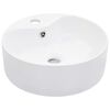 vidaXL Lavabo con rebosadero 36x13 cm cer&aacute;mica blanco