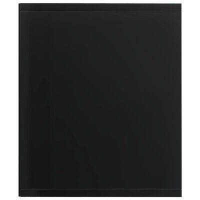 vidaXL Estantería de libros contrachapada negro brillo 36x30x114cm