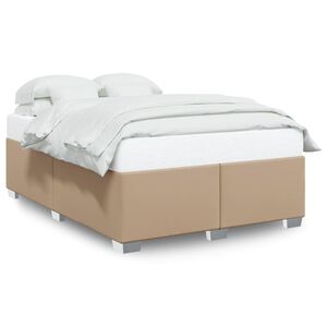 vidaXL Estructura cama sin colch&oacute;n cuero sint&eacute;tico capuchino 140x200cm