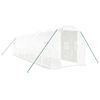 vidaXL Invernadero con estructura de acero blanco 16 m&sup2; 8x2x2 m