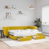 vidaXL Sofá cama nido con cajones terciopelo amarillo 80x200 cm
