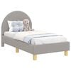 vidaXL Estructura de cama para ni&ntilde;os peque&ntilde;os con cabecera Gris Claro