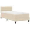 vidaXL Cama tipo Box Spring con colch&oacute;n Crema 100 x 200 cm tela