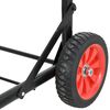 vidaXL Carrito de silla de montar plegable acero negro