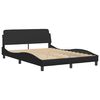vidaXL Estructura de cama Dover cuero sint&eacute;tico negro 120x200 cm