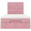 vidaXL Estructura cama otomana colchones terciopelo rosa 120x190 cm