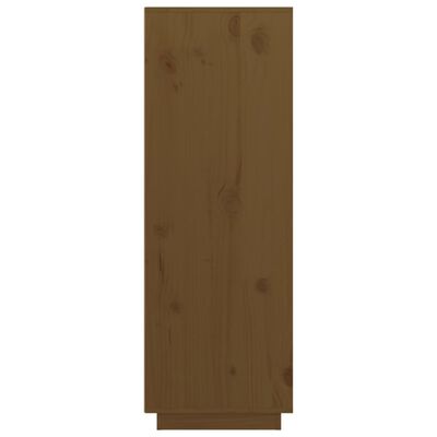 vidaXL Aparador alto madera maciza de pino marrón miel 89x40x116,5 cm