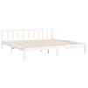 vidaXL Estructura de cama sin colch&oacute;n madera maciza blanca 200x200 cm