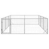 vidaXL Caseta para perros de exterior con puerta de acero galvanizado (3 x 4 x 1 m)