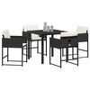 vidaXL Conjunto de Comedor de Jardín 5 pcs Gris claro Poliratán