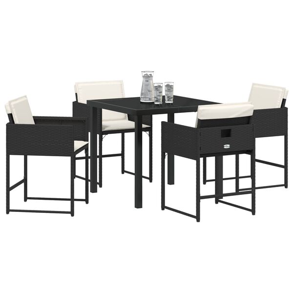 vidaXL Conjunto de Comedor de Jardín 5 pcs Gris claro Poliratán