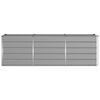 vidaXL Jardinera Gris Claro 240 x 80 x 75 cm Acero