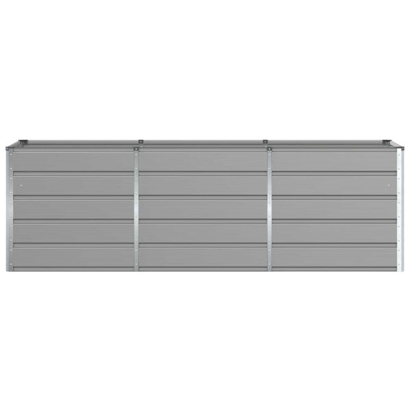 vidaXL Jardinera Gris Claro 240 x 80 x 75 cm Acero