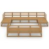 vidaXL Juego de muebles de jard&iacute;n 10 piezas madera maciza de pino