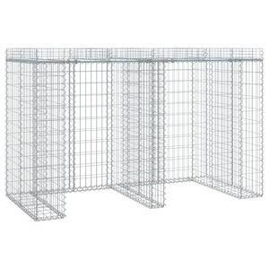 vidaXL Muro de gaviones para contenedor de basura hierro 192x91x120 cm