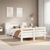 vidaXL Estructura de cama sin colch&oacute;n madera de pino blanca 140x200 cm