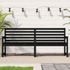 vidaXL Banco de jard&iacute;n madera maciza pino negro 203,5x48x91,5 cm